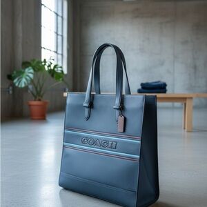 Coach Gray Leather Bag